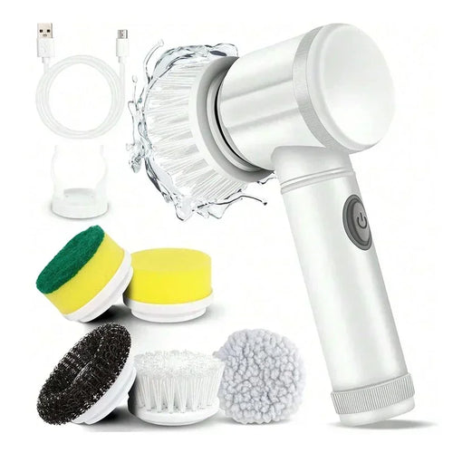 Revolutionize Your Cleaning Routine with the Cordless Electric Spin Scrubber and 5 Versatile Brush Heads