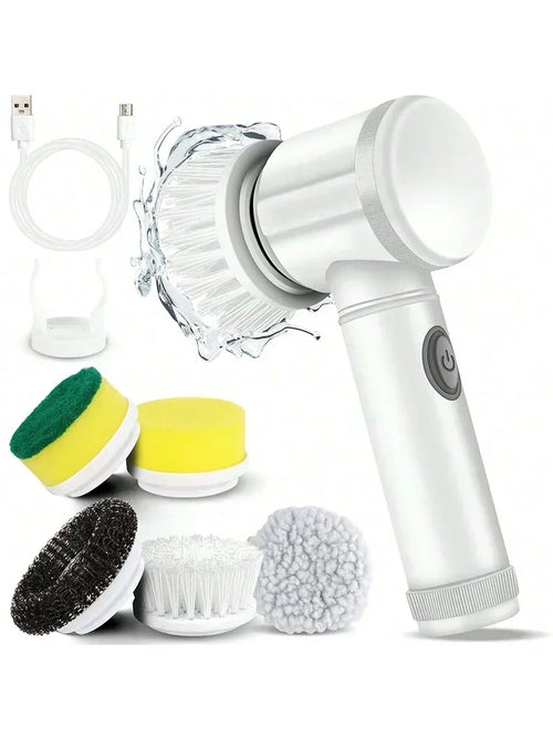 Revolutionize Your Cleaning Routine with the Cordless Electric Spin Scrubber and 5 Versatile Brush Heads
