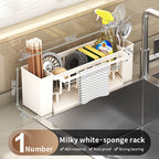 Elevate Your Kitchen with Our Versatile Kitchen Sink Organizer - Sponge and Brush Holder with Drain Rack